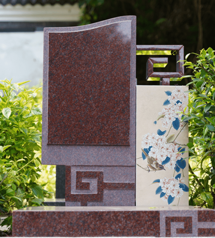 广州罗浮山公墓官网艺术立碑墓型9号